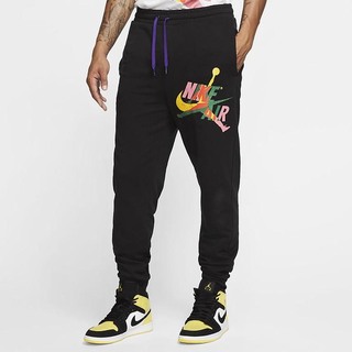 Pantaloni Nike Jordan Jumpman Classics Lightweight Fleece Barbati Negrii Albi Violet | LPCB-05798